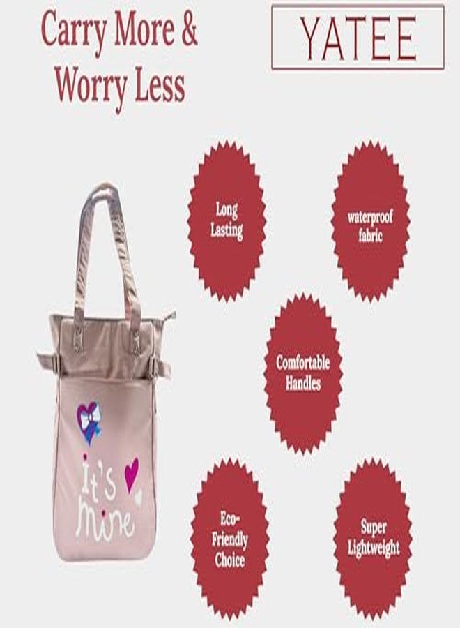 Yatee Large Pink Tote Bag for Women & Girls - Waterproof Shoulder Handbag, Travel Tote, College & Office Laptop Bag, Lightweight Shopping & Beach Bag - Image 5
